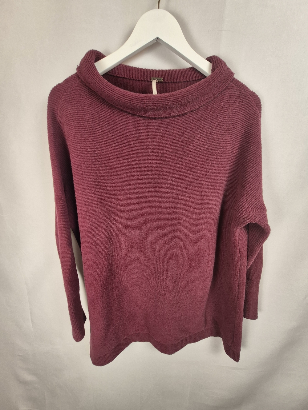 Free People Relaxed Turtleneck Sweater - Burgundy